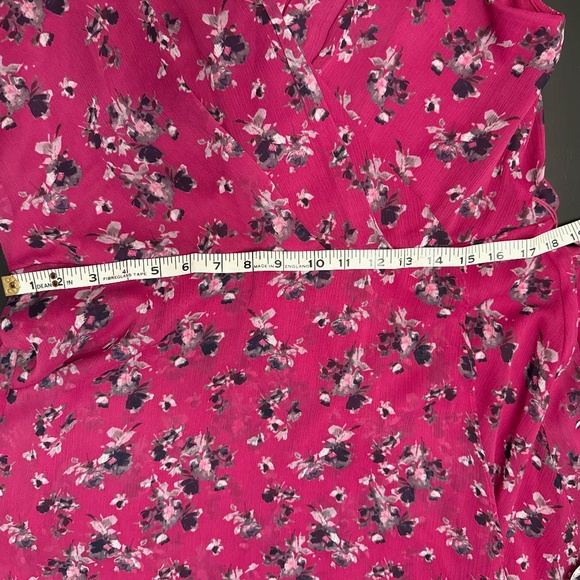 NWT DKNY Pink Asymmetrical Faux Wrap Sundress - Size 16 - Picture 9 of 10